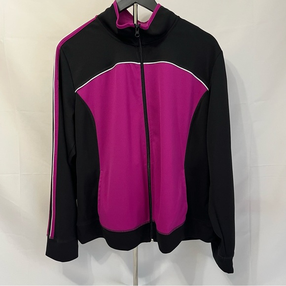 made for life Jackets & Blazers - Made for Life Black & Purple Athletic Jacket